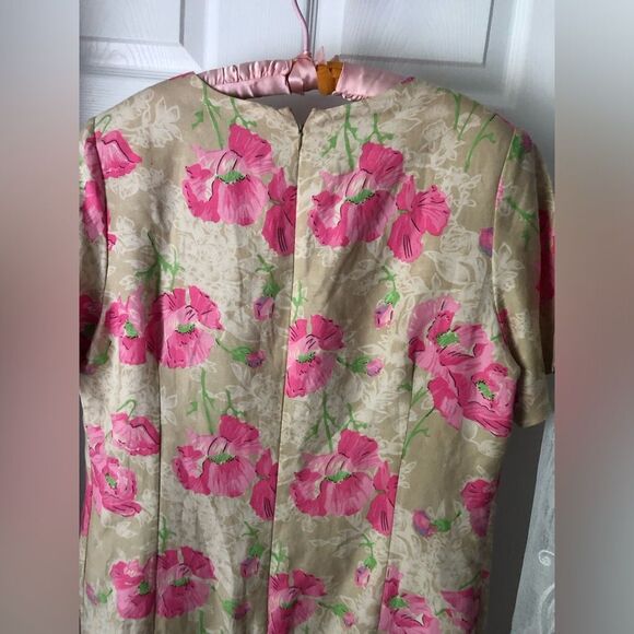 Jessica London Dress Cottagecore Floral 16WT Plus Sz Midi Linen Blend - Picture 7 of 9